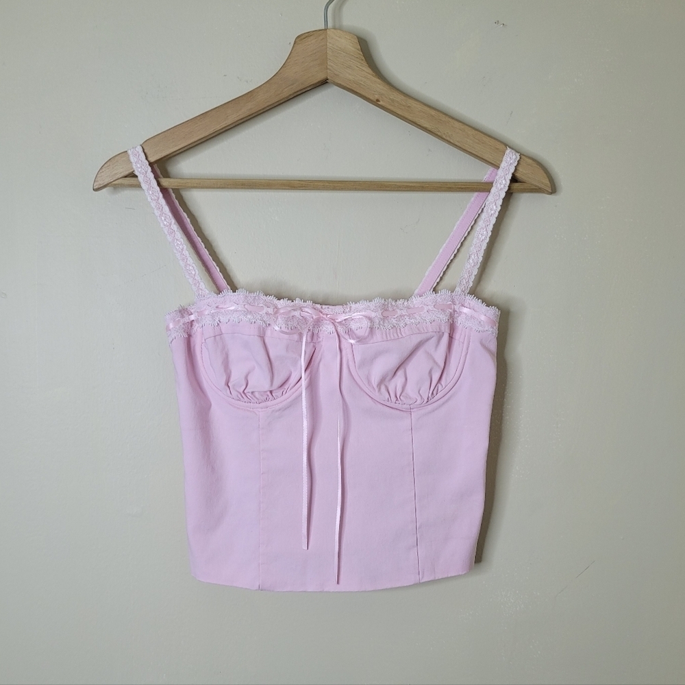 Beverly And Beck PacSun Pink Corset Cami Size S - Picture 2 of 10